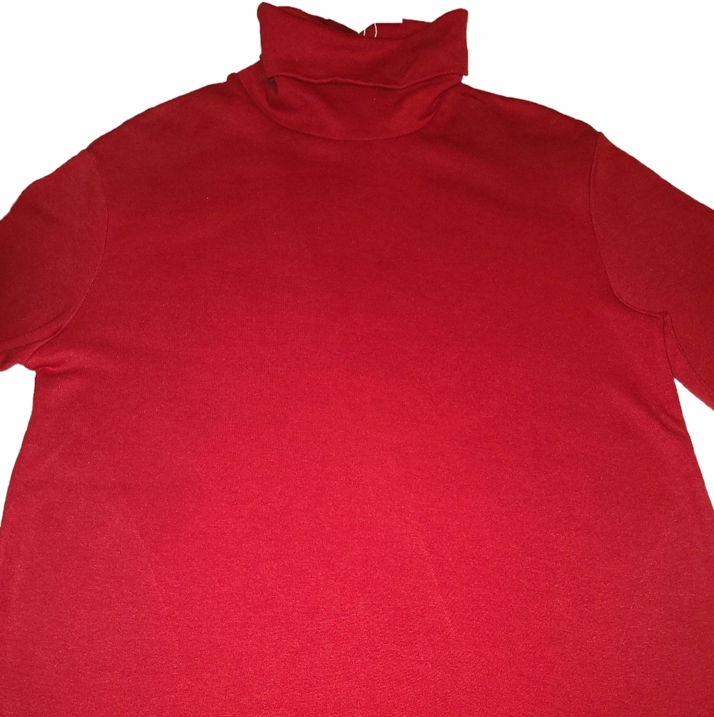 ZARA Red Turtleneck Knit Sweater Dress | NWT | Size M | Winter Classic - Picture 2 of 4